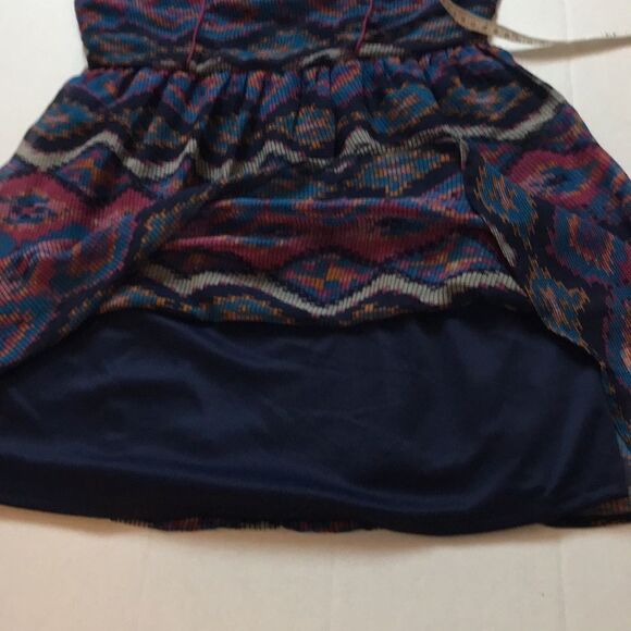 Band Of Gypsies mini cap sleeve boho Aztec southwestern print dress Sz Medium - Picture 13 of 15